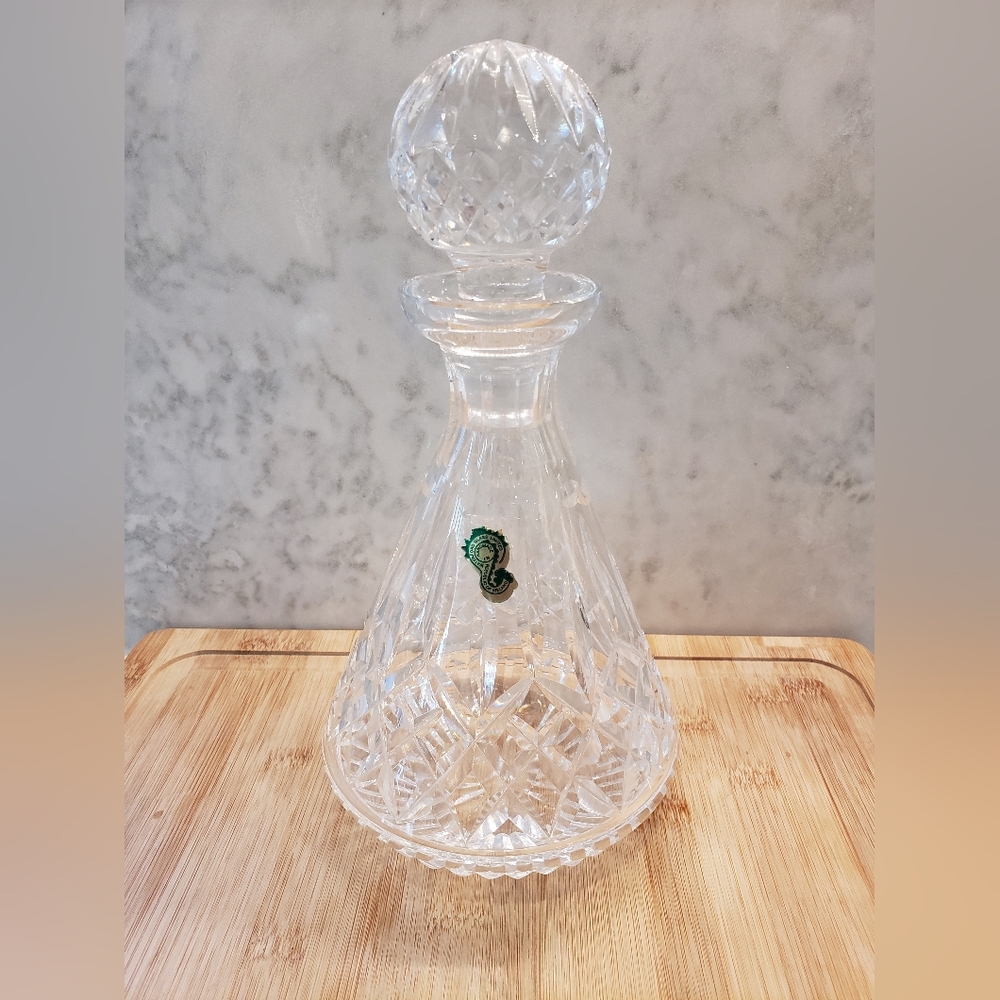 Waterford Glass Limited Crystal Lismore Roly Poly Decanter Handmade in Ireland